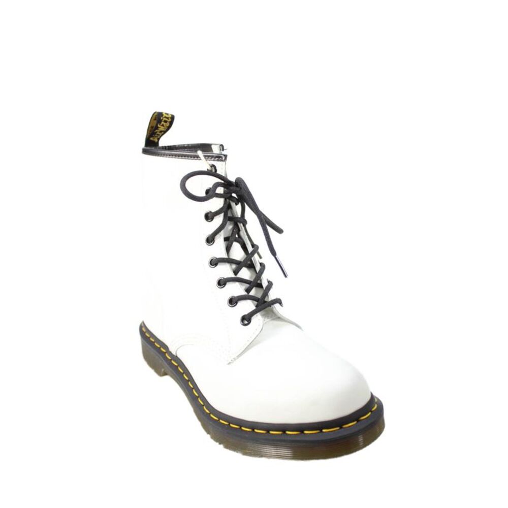 Dr. Martens Womens Leather Lace Up Combat Ankle Boots White Size 11